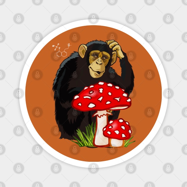 Stoned Ape Theory Magic Mushrooms Magnet by candyliu